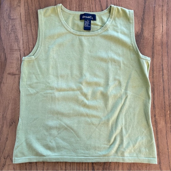 Denim & Co. Basic Sleeveless Tops Set Coral, Lime, Blue Vintage Cotton Small - Picture 6 of 8